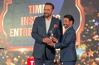 Mr V.G Nair, Senior Advisor & Director, Sami Labs received the award on behalf of Dr. Majeed from Mr Kabir Bedi, Indian Actor & Director, at an event in Mumbai on March 12, 2020.